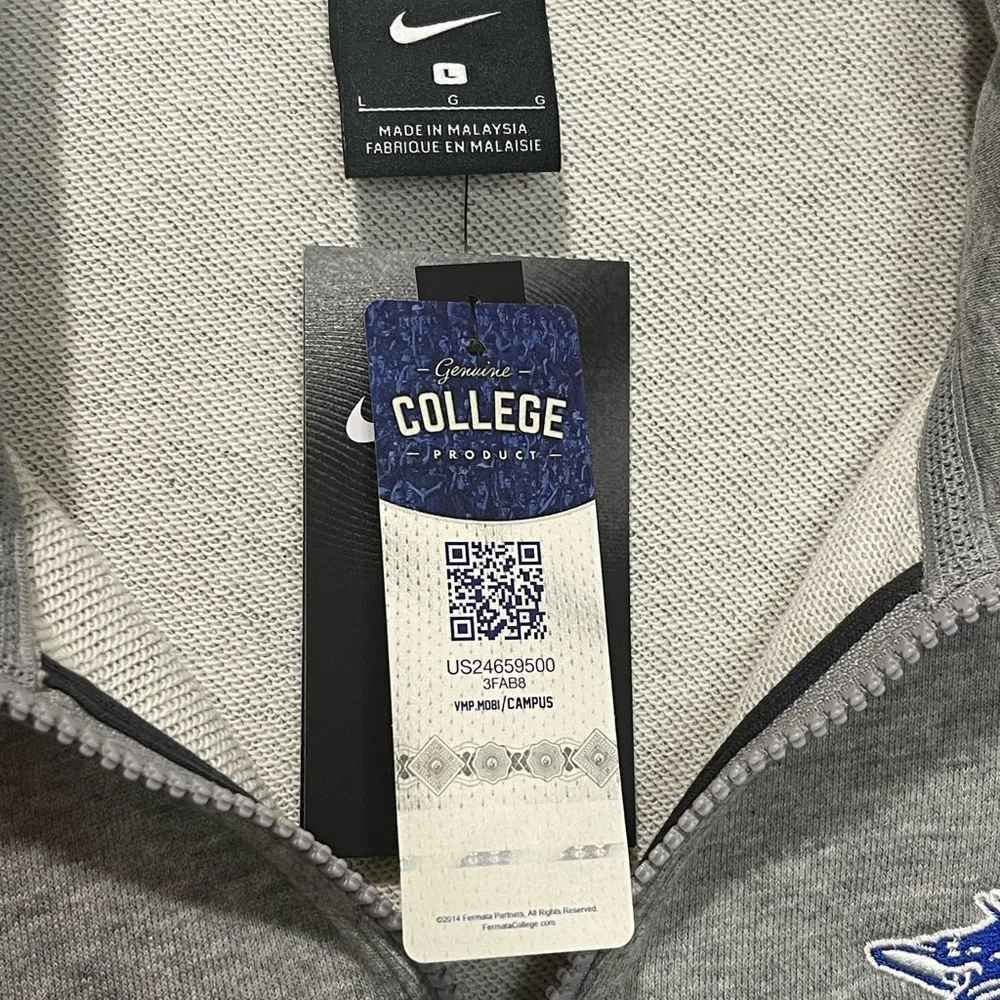 NIKE Unisex Vintage Kentucky Wildcats Panthers College Logo 1/4 Zip Sweatshirt - Picture 5 of 5